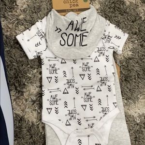 Bib feetie pants and onesie